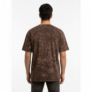 เสื้อยืดผู้ชายคุณภาพพรีเมียม ทรงสวยทันสมัย ผ้าคอตตอนเนื้อแน่น ล้างสีแบบแอซิดวอช คอกลม สไตล์ลำลองแฟชั่นสำหรับผู้ชาย - Product Image 2