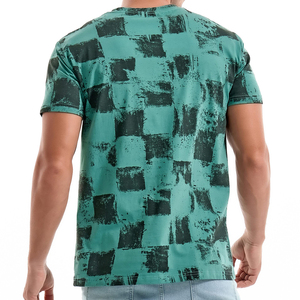 T-shirt à manches courtes pour homme avec imprimé palmier tropical, design par sublimation, vêtement décontracté, col rond, coupe classique - Product Image 3