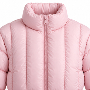 Women's Pink Cropped Puffer Jacket Winter Warm High Collar Quilted <b>Bubble</b> <b>Coat</b> Custom LogoShort Loose Fit Windproof Solid <b>Coat</b> - Product Image 5