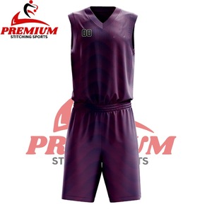 Uniforme de basket-ball imprimé personnalisé, logo personnalisé, respirant, antibactérien, protection UV, évacuation de l'humidité, séchage rapide, sans manches - Product Image 1
