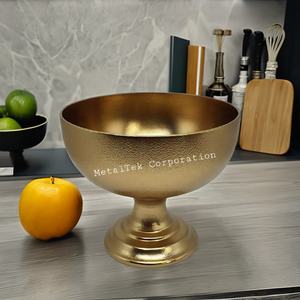 Socle décoratif martelé en aluminium bol à chocolat bol à fruits en métal style arabe design le plus populaire bols vintage - Product Image 4