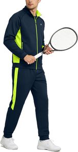 Ensemble de survêtement pour homme, 2 pièces, ensemble de jogging athlétique, ensemble complet avec fermeture éclair, survêtement de sport pour homme - Product Image 3