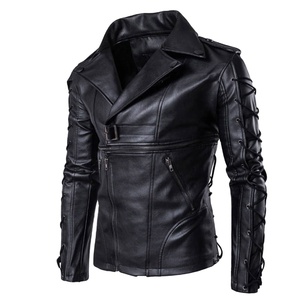Veste d'hiver en cuir véritable et denim pour homme - Imperméable, coupe-vent, respirante, écologique, style vintage - Product Image 3