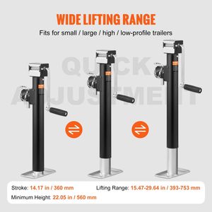 5000 lb <b>Weight</b> Capacity Welding-on Trailer Tongue Jack <b>Stand</b> 5000 lb <b>Weight</b> Capacity <b>Stand</b> Trailer Boat Watercraft Trailers - Product Image 5