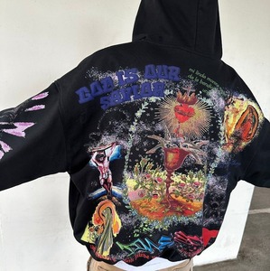 เสื้อฮู้ดดี้พิมพ์ลาย DTG แบบกำหนดเอง  ทรงโอเวอร์ไซส์  สีซีดจางสไตล์วินเทจ  ล้างสีแบบแอซิดวอช  เสื้อฮู้ดดี้ผู้ชาย พิมพ์ลาย DTG - Product Image 3