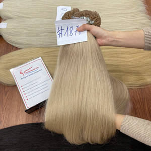 Extensions de cheveux en kératine à pointe plate, 100% cheveux humains, vente en gros directe d'usine, qualité supérieure du Vietnam à prix abordable - Product Image 4