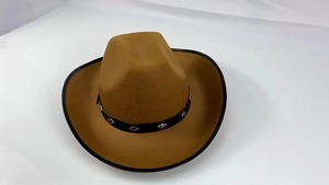 Sombrero Vaquero Unisex Estilo Western, para Uso Casual, Fiestas, Viajes, Personalizado, de Cuero Negro con Rayas, de Gamuza, para las Cuatro Estaciones - Product Image 5