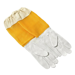Guantes de Apicultura de Cuero Antideslizantes y Antiestáticos de Alta Calidad, Última Edición, Protección para Manos y Brazos, con Muñequera Elástica, Pakistán - Product Image 4