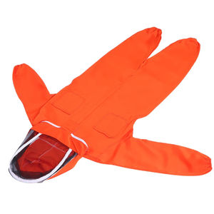 Traje de Apicultor Protector de Poliéster y Algodón, Color Naranja Liso, con Malla en Todo el Cuerpo, Sombrero Redondo Ventilado, Uniforme de Apicultor - Product Image 3