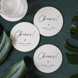 New Custom Branded Paper <b>Drink</b> <b>Coasters</b> Personalized Beverage <b>Coasters</b> <b>for</b> Hotels Bars Cafes & Events Use - Product Image 1
