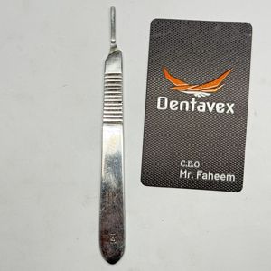 Dentavex Surgical Scalpel Blades and Handle Set Stainless Steel Carbon Steel Sterile Reusable Medical Cutting <b>Instrument</b> Kit - Product Image 3