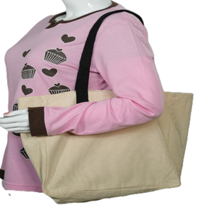 High Quality Extra Large 100% Cotton <b>Canvas</b> Letter Zipper Closure Eco-Friendly Reusable <b>Beach</b> Tote Shoulder Multi-Purpose - Product Image 1