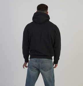 Sweat-shirts à capuche unisexes de haute qualité pour hommes, coupe oversize, personnalisables avec logo, en coton épais vierge - Product Image 3