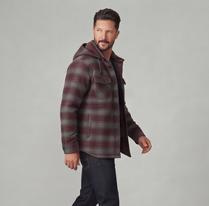 Men's Plaid Fleece Hooded Shirt <b>Jacket</b> With Zipper Closure And Chest Pockets Winter <b>Flannel</b> <b>Jackets</b> Men Winter Style Plaid Shirt - Product Image 5
