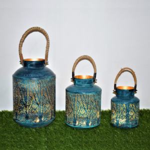 Linterna de vela LED de hierro única personalizada, tarro de cristal creativo, portavelas para Navidad, escritorio decorativo, decoración del hogar - Product Image 4