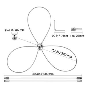 Kit per la pulizia del camino estensibile da 39 piedi con doppie testine a spazzola, set e accessori per la pulizia di camini e stufe - Product Image 3