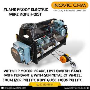 Palans électriques à câble métallique anti-explosion INOVIC CRM 2 tonnes avec télécommande |   Équipement de levage industriel robuste - Product Image 2