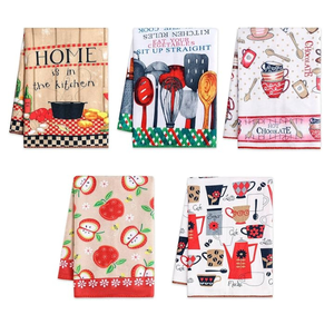 Serviettes en coton personnalisées pour Noël, vente en gros, logo imprimé sur mesure, ensemble cadeau, serviettes de bain et de cuisine, OEM, faible MOQ, Inde - Product Image 3