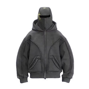 Pasamontañas de Forro Polar con Cremallera Completa, Diseño Ninja, Unisex, Invierno, Doble Capa, 100% Algodón Grueso, con Logotipo Personalizado Bordado e Impreso - Product Image 3