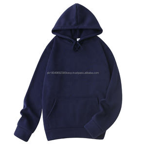 Sweat-shirt à capuche surdimensionné pour homme de luxe 100% coton, lourd pour l'hiver, avec impression en relief et fermeture éclair, streetwear uni - Product Image 3