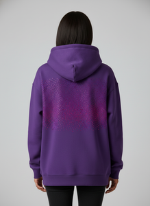 Sudadera con Capucha de Felpa Francesa de 500 g/m² con Pedrería para Hombre, Logotipo Personalizado, Lavado Ácido, Estilo Oversize, Streetwear OEM - Product Image 3