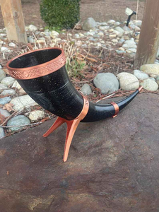 Corne à boire miniature Viking en buffle 100 % qualité supérieure, faite à la main, écologique - Product Image 4