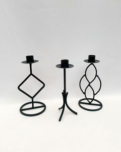Vintage Iron Candle Holder Elegant Decorative Accessory For Mantel Shelf Styling And Cultural Festival Celebrations - Product Image 1