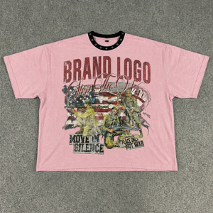 Camiseta de algodón grueso de corte regular para hombre, estilo urbano, ecológica, de secado rápido, transpirable, informal, con cuello redondo y manga corta - Product Image 4