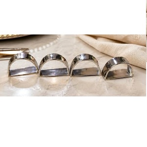 ที่วางผ้าเช็ดปากโลหะตกแต่งโต๊ะอาหารโรงแรมทันสมัยงานฝีมือเคลือบทองคำ - Product Image 6