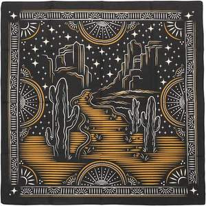 Pañuelo Bandana Étnico Personalizado al por Mayor de Fábrica, 55 cm, Cuadrado de Algodón, Doble Borde, Impresión Digital - Product Image 5