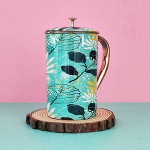 Jarra de Agua de Cobre de Doble Pared Ecológica de Lujo Premium con Estampado Decorativo - Venta Directa de Fábrica - Product Image 2