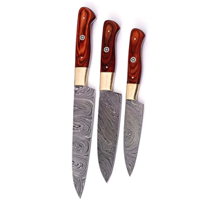 Coffret de couteaux de chef LEGACY BLADES en acier Damas, faits main, avec logo personnalisé, manche en bois pleine longueur, fabrication OEM, marque privée - Product Image 3
