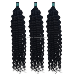 Cabello humano Remy virgen indonesio al por mayor, en paquetes, de un solo trama, 100% natural, tipo rizado - Product Image 1