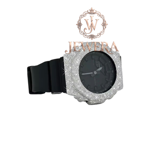 Mossinate Waterproof <b>Rubber</b> <b>Watch</b> with Diamonds – Elegant and Functional Timepiece for Men and Women on the Go - Product Image 2