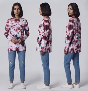 Camiseta de verano oversize para mujer, estilo vintage, lavado ácido, manga larga, algodón, efecto desgastado, corte holgado, informal, estilo streetwear. - Product Image 6