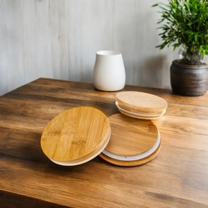 Tapas de Madera de Acacia para Frascos de Velas y Envases de Cosméticos - Product Image 3