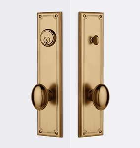 Manija de doble puerta de acero inoxidable con acabado níquel cepillado, de moda, para muebles del hogar, personalizable con puerta de paso y de privacidad - Product Image 5