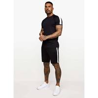 Ensemble de t-shirts d'été pour hommes, ensemble de vêtements de sport pour hommes en 2 pièces, tenue de sport personnalisée avec impression de marque, ensemble de shorts à manches courtes en 2 pièces pour hommes