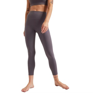 Custom Logo Women <b>Yoga</b> <b>Leggings</b> High Elastic Waist Solid Compression Tights Full Length Lightweight Spandex/Polyester for Sale - Product Image 1