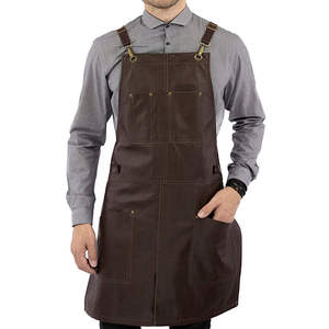 <b>Cross</b> <b>Back</b> Leather <b>Apron</b> For Long Hours At Workbench Or With Balanced Weight Feel And Tough Front Area - Product Image 2