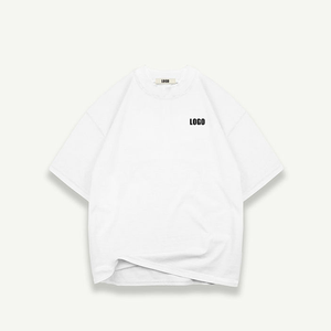 เสื้อยืด OEM แบบกำหนดเอง ผ้าฝ้าย 100%  แบบเรียบ  250 300 GSM ทรงโอเวอร์ไซส์  แบบครอป ทรงบ็อกซี่ สำหรับผู้ชายและผู้หญิง - Product Image 6