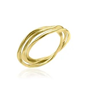 Ba và một doanh Bangle búa phong cách đa ban nhạc Vòng đeo tay vòng đeo tay 18K vàng mạ đồng thau trang sức bán buôn số lượng lớn Nhà cung cấp