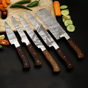 Best Selling in Stock Handmade 67-Layer Damascus Steel Chef <b>Knives</b> <b>Set</b> Pakistan Made Heavy Duty Wood Handles Right-Handed - Product Image 6