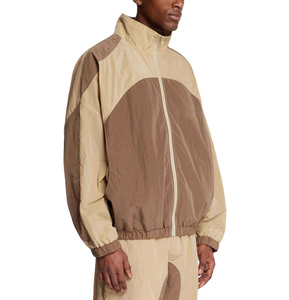 Windbreaker Set OEM Custom 3M Reflective Stripes Nylon Hooded Streetwear Tracksuit Mens Spring Thermal White Pipping <b>Strip</b> - Product Image 5