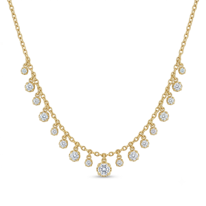 Collier de mariage classique pour femme en or jaune 18 carats avec diamants de laboratoire brillants certifiés IGI, 12-15g - Product Image 1