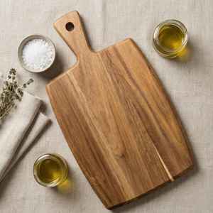 Tabla de cortar de madera de acacia para pan, queso y verduras, plato de servir universal para el hogar - Product Image 1