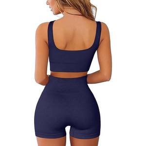Vêtements de sport pour femmes, ensemble de yoga sans coutures, vêtements de fitness, shorts, haut, vêtements de sport, tenue de sport, vêtements d'entraînement, tenue de yoga - Product Image 6