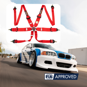 Custom Logo FIA Racing Harness 6 Point Seat Belt SPORT Model with 2 Inch 3 Inch Polyester Webbing for Track Day - Product Image 1