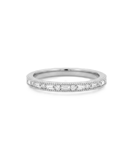 Wholesale Lab Grown Diamond 14K 18K Solid Gold Eternity Milgrain Engagement Ring Stackable IGI Certified DEF Color VS VS Clarity - Product Image 3