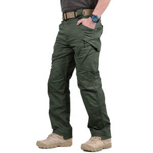 Pantalones Cargo Tácticos Negros para Hombre, Ligeros, Impermeables, con Múltiples Bolsillos, Transpirables, Estilo Workwear, Corte Recto, Cierre de Cremallera - Product Image 4